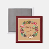 Fall und Natur mit anpassbarem Text Magnet (Vorderseite/Rückseite)