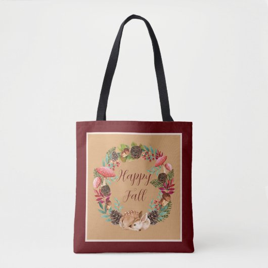 Fall und Natur mit anpassbarem Text Tasche (Vorderseite)