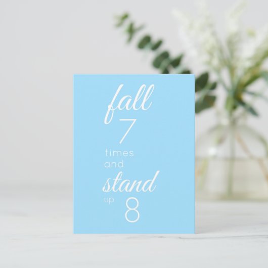 Fall und Stand Postkarte (Stehend Vorderseite)