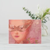 Fall-und Winter-Ball-Maskerade Marie Antoinette Einladung (Stehend Vorderseite)