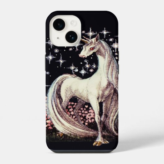 Fall Unicorn iPhone 14 Hülle (Rückseite)
