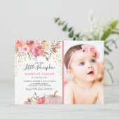 Fall Unser kleiner Pumpkin 1. Geburtstag Party Einladung (Stehend Vorderseite)