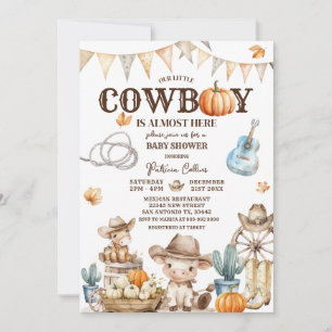 Fall Unsere kleine Cowboy Wild West Baby Dusche Einladung