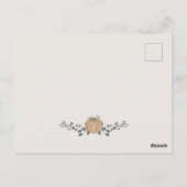 Fall Unsere kleine Pumpkin Birth Baby Ankündigung Postkarte (Rückseite)