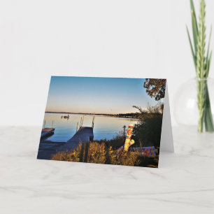 "Fall Upon Green Lake" Geburtskarte Karte