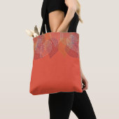 Fall Verlassen Muster Orange Tote Bag Tasche (Von Nahem)