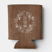 Fall Verlobung Hochzeiten Party Ersteingänge Datum Dosenkühler (Rückseite)