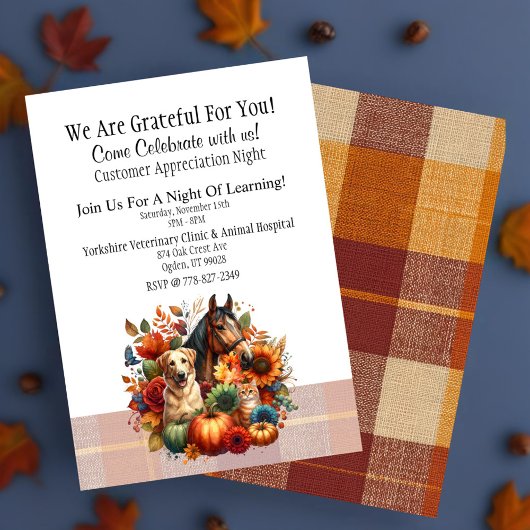 Fall Veterinarian Customer Appreciation Einladung