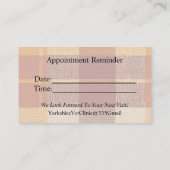 Fall Veterinary Visitenkarte (Rückseite)