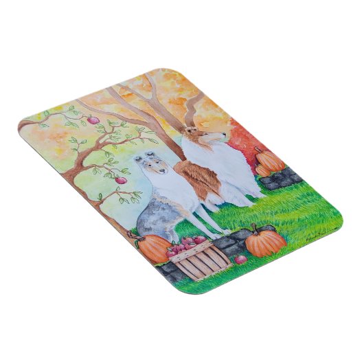 Fall Vibe Collie Magnet (Rechte Seite)