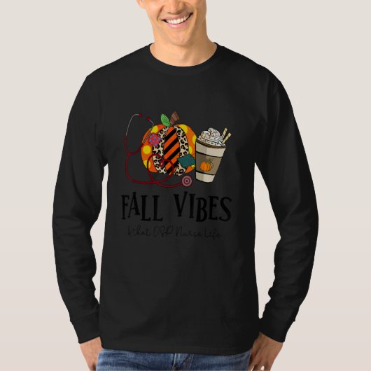 Fall Vibes And That DSP Nurse Life leopard Pumpkin T-Shirt (Vorderseite)
