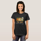 Fall Vibes And That Teacher Life Leopard Pumpkin F T-Shirt (Vorne ganz)