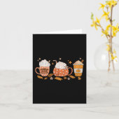 Fall Vibes Autumn Pumpkin Speckkaffee Karte (Gelbe Blume)