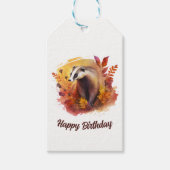 Fall vibes Badger - Geburtstag Geschenkanhänger (Vorderseite)