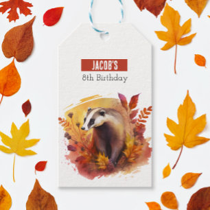 Fall vibes Badger - Geburtstagsparty - Geschenkanhänger