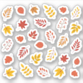 Fall Vibes Blätter Gemütliches Herbst Deko ästheti Aufkleber (Vorderseite)