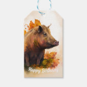 Fall vibes Boar - Geburtstag Geschenkanhänger (Vorderseite)