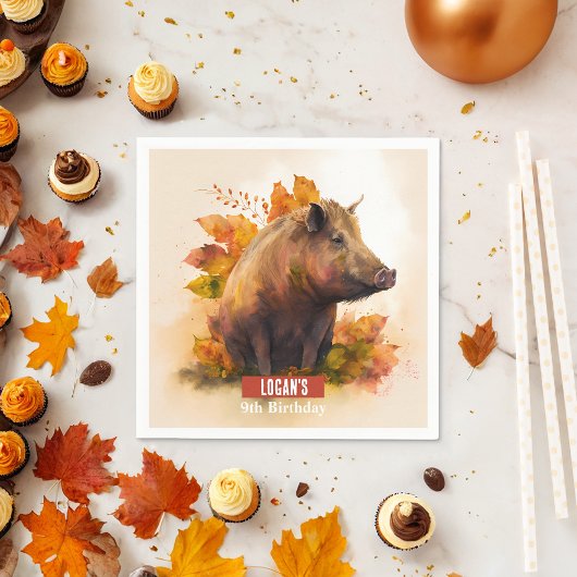 Fall vibes Boar - Geburtstagsparty - Serviette
