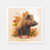 Fall vibes Boar - Geburtstagsparty - Serviette (Vorderseite)