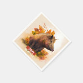 Fall vibes Boar - Geburtstagsparty - Serviette (Ecke)