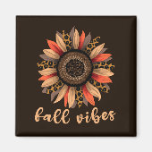 Fall Vibes Boho Sonnenblumen Herbst Elegante Magnet (Vorne)