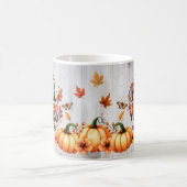 Fall Vibes Bunte Kürbis und Blätter Kaffeetasse (Mittel)