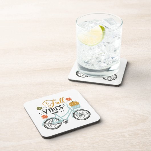 Fall Vibes by Bicycle Getränkeuntersetzer (Rechte Seite)
