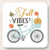 Fall Vibes by Bicycle Getränkeuntersetzer (Vorderseite)