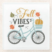 Fall Vibes by Bicycle Glasuntersetzer (Vorderseite)