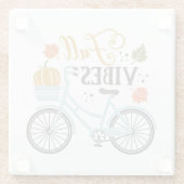 Fall Vibes by Bicycle Glasuntersetzer (Rückseite)