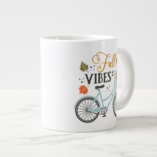 Fall Vibes by Bicycle Jumbo-Tasse (Vorderseite Rechts)