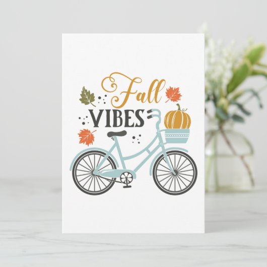 Fall Vibes by Bicycle Karte (Stehend Vorderseite)