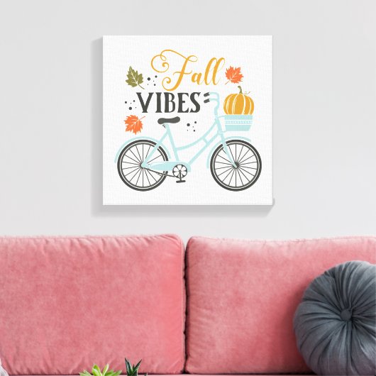 Fall Vibes by Bicycle Leinwanddruck (Insitu (Wohnzimmer))