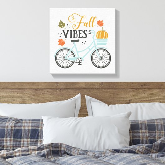 Fall Vibes by Bicycle Leinwanddruck (Insitu (Schlafzimmer))