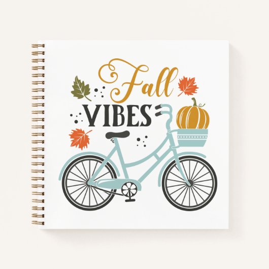 Fall Vibes by Bicycle Notizblock (Vorderseite)
