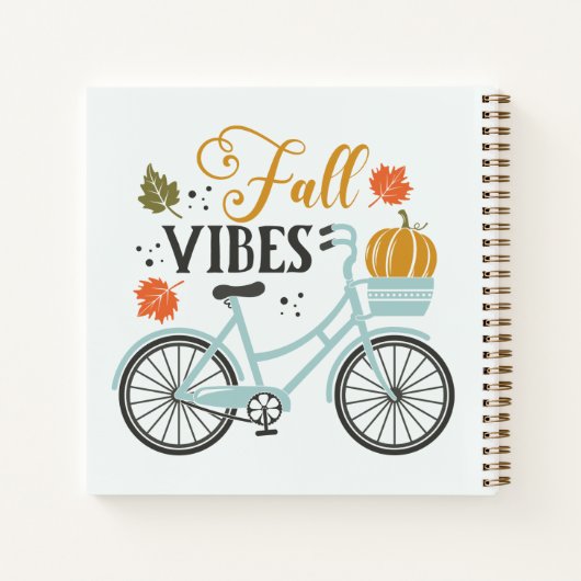 Fall Vibes by Bicycle Notizblock (Rückseite)