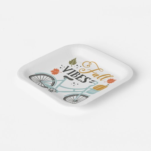 Fall Vibes by Bicycle Pappteller (Gewinkelt)