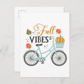 Fall Vibes by Bicycle Postkarte (Vorne/Hinten)