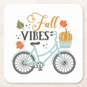Fall Vibes by Bicycle Rechteckiger Pappuntersetzer (Vorderseite)