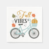 Fall Vibes by Bicycle Serviette (Vorderseite)