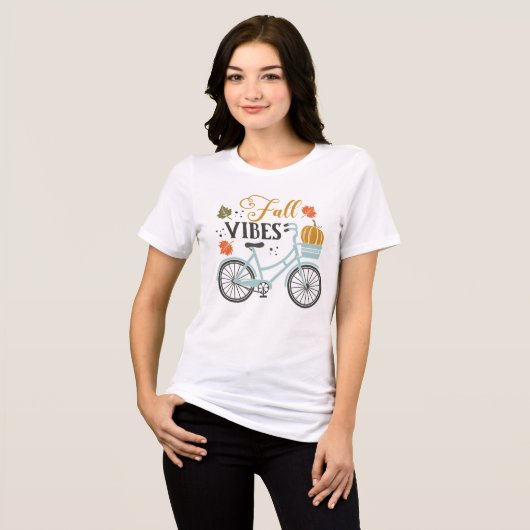 Fall Vibes by Bicycle Tri-Blend Shirt (Vorderseite voll)