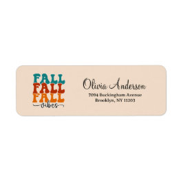 Fall Vibes Calligraphy Script-Rücksendeadresse