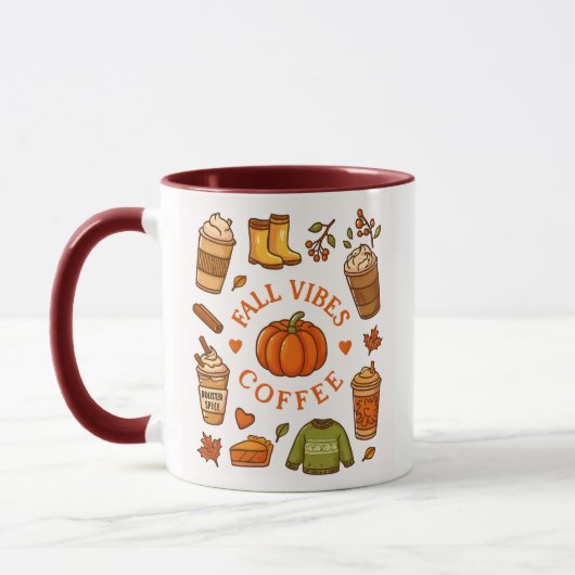 Fall Vibes Coffee Mug – Cozy Autumn Aesthetic Tasse (Links)