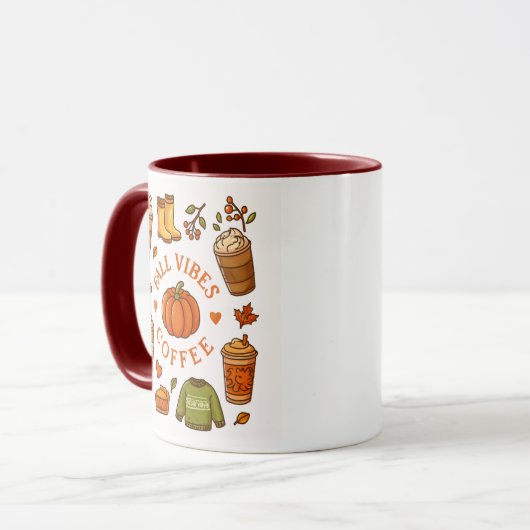 Fall Vibes Coffee Mug – Cozy Autumn Aesthetic Tasse (Vorderseite Links)