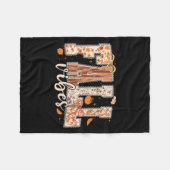 Fall Vibes Coquette Bow Pumpkin Erntedank Autum Fleecedecke (Vorderseite (Horizontal))