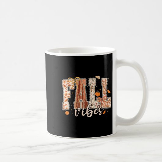 Fall Vibes Coquette Bow Pumpkin Erntedank Autum Kaffeetasse (Rechts)