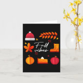 Fall Vibes Cosy Herbstsaison fallen Pumpkin Thanks Karte (Gelbe Blume)