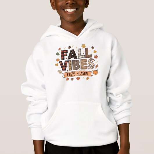 Fall Vibes Cozy Season Graphic Hoodie (Vorderseite)