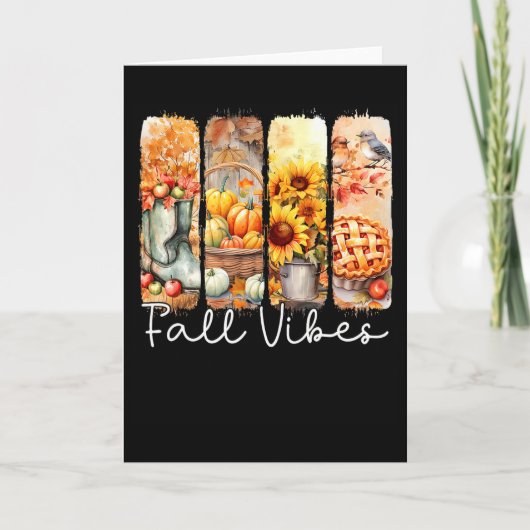 Fall Vibes Cozy Season Pumpkin Flower Pie Thanksgi Karte (Vorderseite)