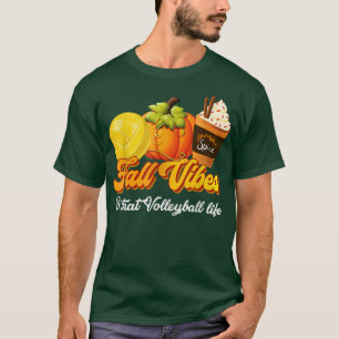 Fall Vibes, dass Volleyball Autumn Pumpkin Gewürz  T-Shirt